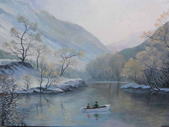 Nant Ffrancon Valley - Painting in Surrey Art Gallery