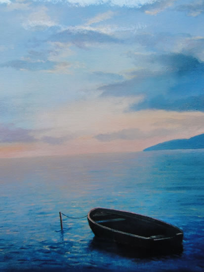 Boat At Rest on Still Waters - Calm Sea