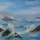 Stormy Seas - Painting in Surrey Art Gallery